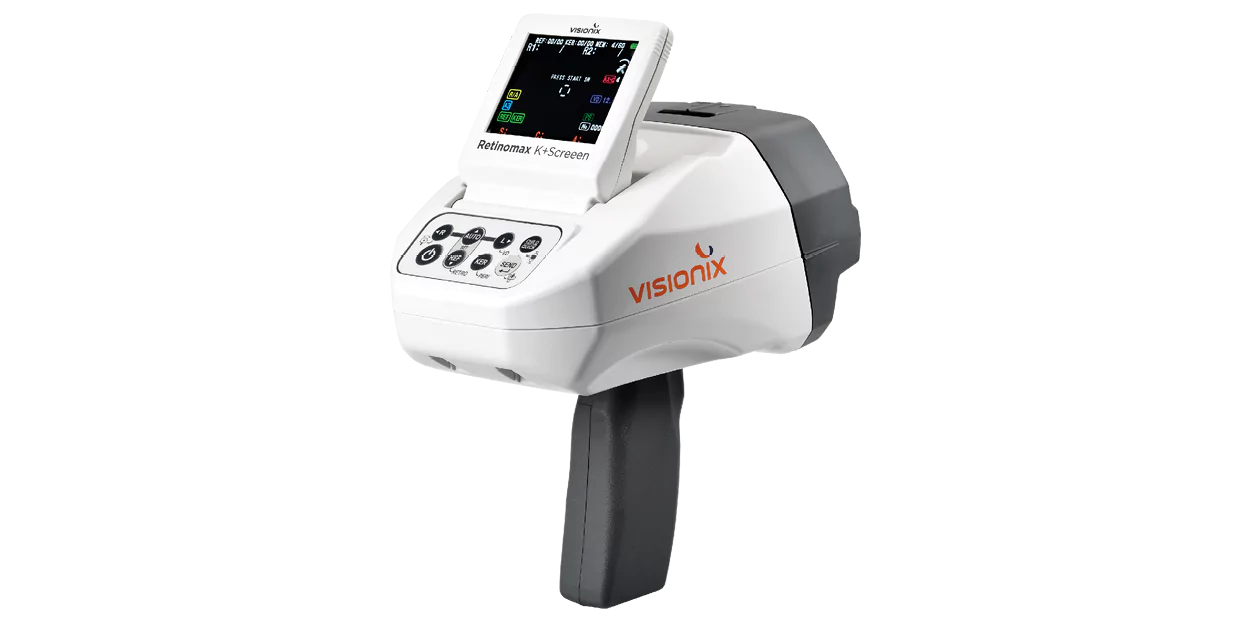 Retinomax K+5 Screeen side view showing compact design